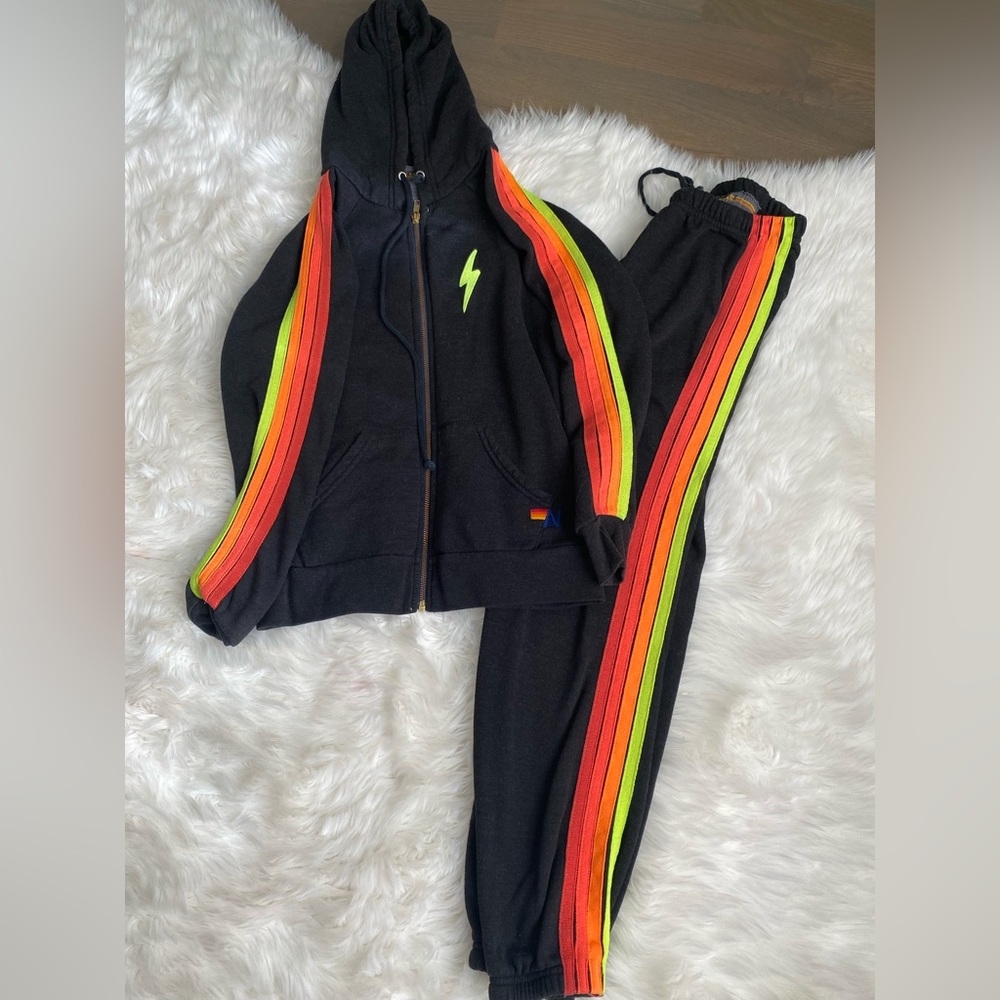 Womens Aviator Nation sweatshirt and pants  -pants size small and hoodie size XS